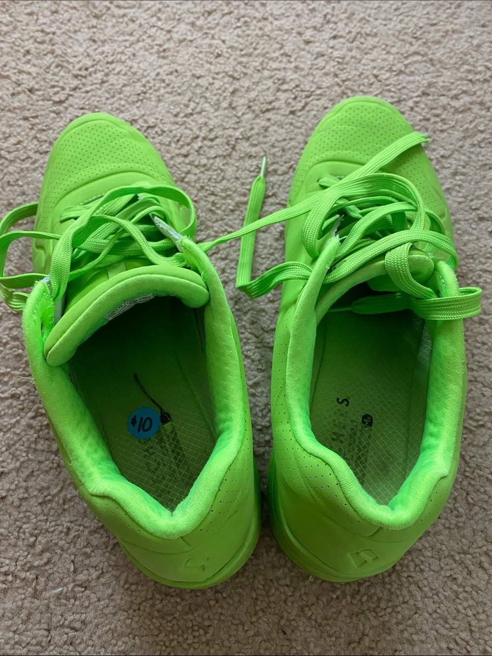 Skechers Neon Lime Green Athletic Sneakers